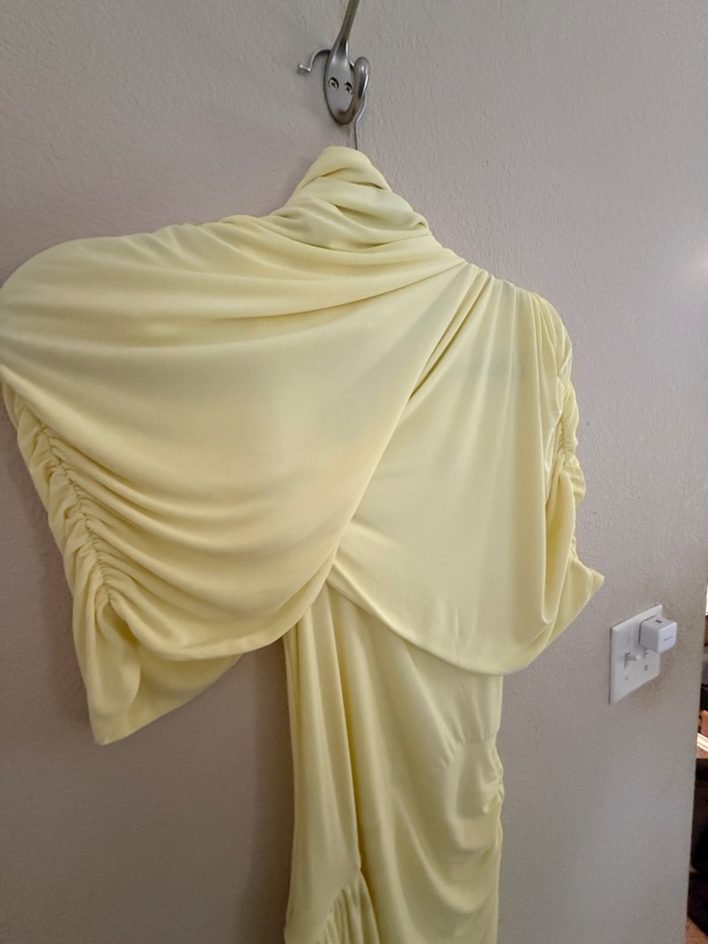 NWOT Club London ENCHANT
Lemon Asymmetric Twisted Cape Midi Dress - Picture 4 of 4